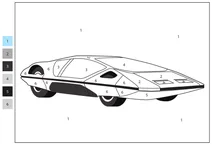 1970 ferrari pininfarina 512 s modulo — розфарбуй за номерами