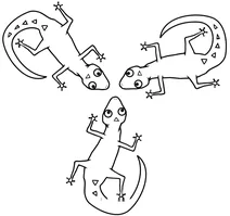 3 ящірки