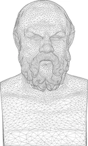 3d каркасний бюст сократа
