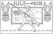 4 липня вінтажна листівка