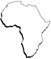 Africa blank map