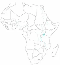 Africa map with rivers