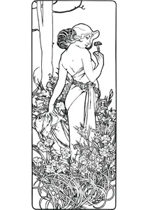 Альфонс муха. серія “квіти”: гвоздика