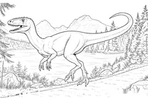 Alioramus by the lake