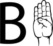 Американська мова жестів: літера b