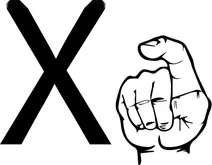 Американська мова жестів: літера x