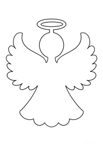 Ангелочка шаблон з німбом