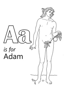 Англійська літера “а” для імені “adam