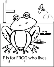 Англійська літера f – це frog,”жабенятко