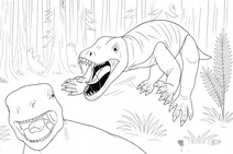 Anteosaurus in the forest