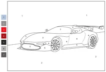 Aston martin vulcan — розфарбуй за номерами
