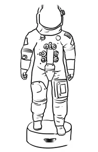 Astronaut suit in museum display