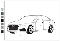 Audi a4 — розфарбуй за номерами