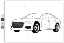 Audi a6 — розфарбуй за номерами