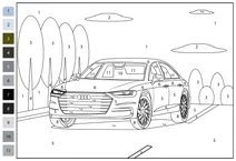 Audi a8 — розфарбуй за номерами