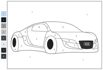 Audi rsq — розфарбуй за номерами
