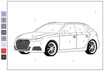 Audi s3 — розфарбуй за номерами