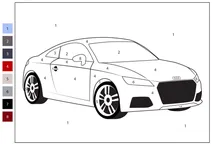 Audi tt — розфарбуй за номерами