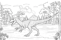 Australovenator in the forest