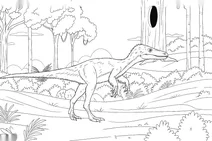 Austroraptor in the forest