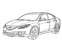 Автомобіль mazda 6 sedan( укр. мазда 6 седан)