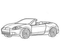 Автомобіль mitsubishi eclipse spyder gt (укр. міцубіші екліпс спайдер gt)