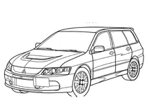 Автомобіль mitsubishi lancer evolution wagon gt (укр. міцубіші лансер еволюшн вагон gt)