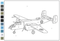 B-25b mitchell — розфарбуй за номерами