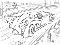 Batmobile on city street