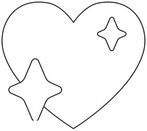 Блискуче серце emoji