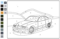 Bmw e36 — розфарбуй за номерами
