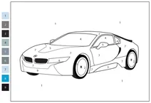 Bmw i8 — розфарбуй за номерами