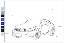 Bmw m4 — розфарбуй за номерами