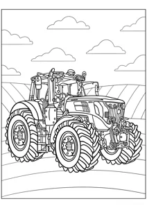 Розмальовка «Британський трактор John Deere 6195M»: роздрукувати, завантажити