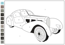 Bugatti type 57s aérolithe (1935) — розфарбуй за номерами