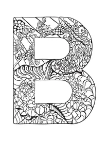 Буква b zentangle