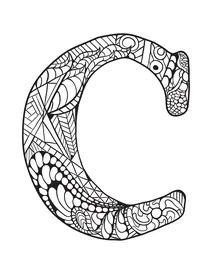 Буква c zentangle