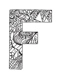 Буква f zentangle