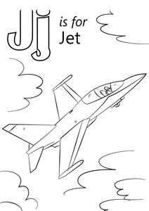 Буква j — реактивний літак