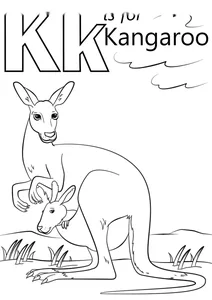 Буква k — кенгуру