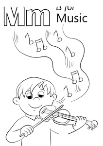 Буква m — музика