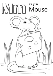 Буква m — миша