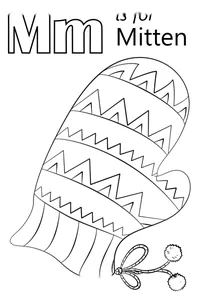 Буква m — рукавичка