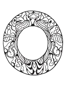 Буква o zentangle