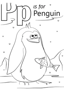 Буква p — пінгвін