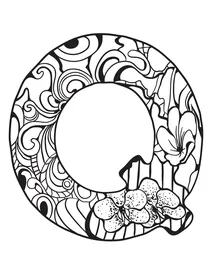 Буква q zentangle