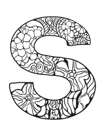 Буква s zentangle