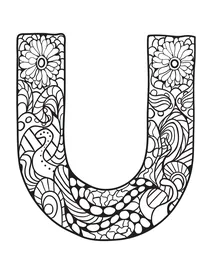 Буква u zentangle