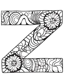 Буква z zentangle