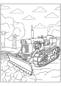 Розмальовка «”Бульдозер Caterpillar Oliver”»: роздрукувати, завантажити